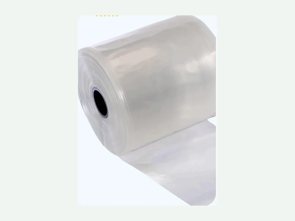 Clear stretch film roll with unwound film