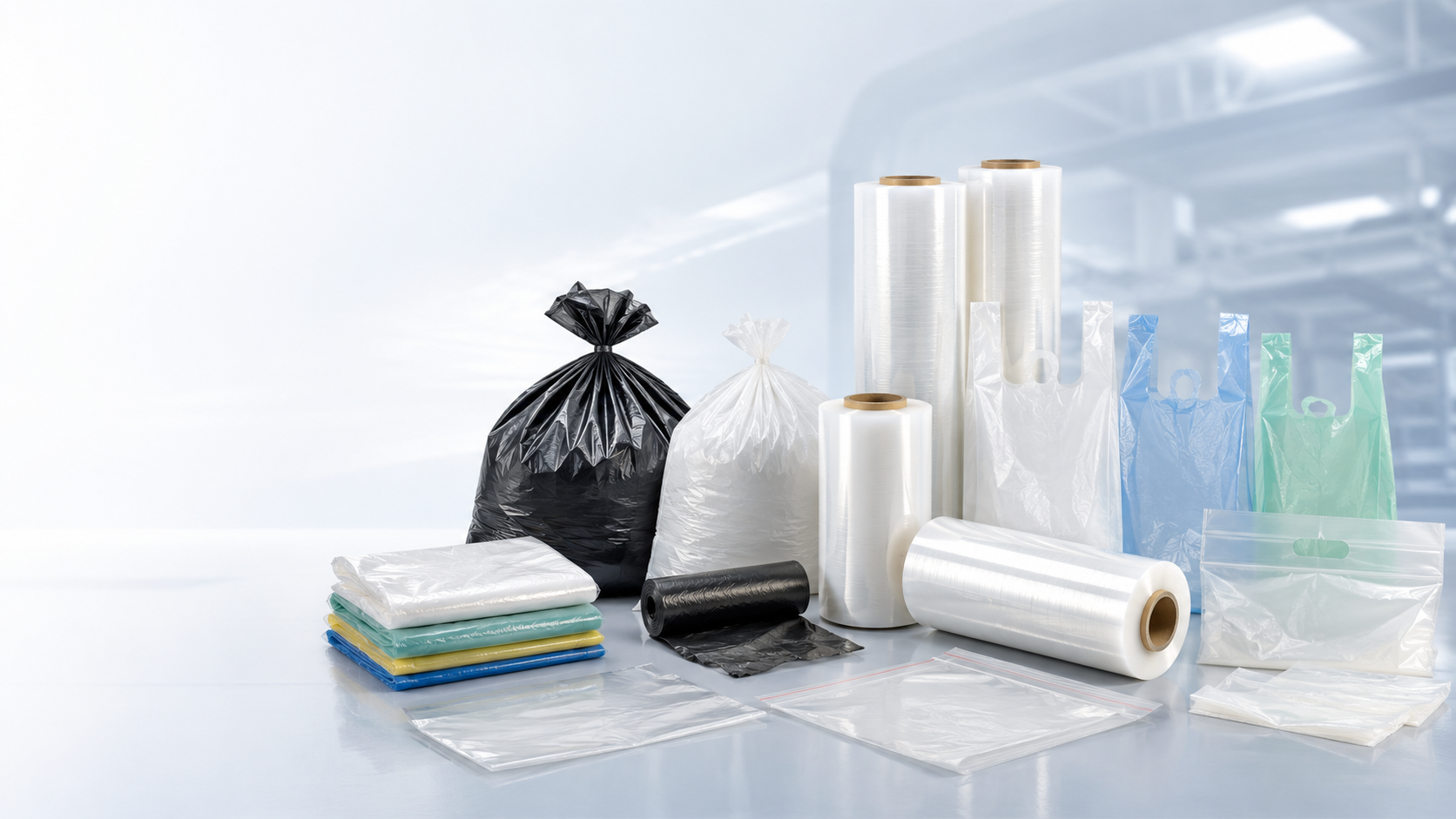 Assortment of packaging bags and film products